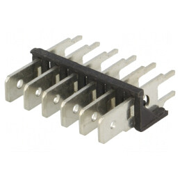 Conector Spadă 6,3mm 0,8mm Oțel Cositorit 500V