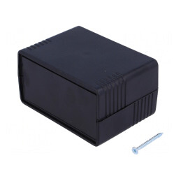 Carcasă ABS Neagră cu Panou 89x64x47mm | Electronic-mag.ro | Componente Electronice