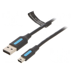 Cablu USB 2.0 A la B Mini 2m Negru