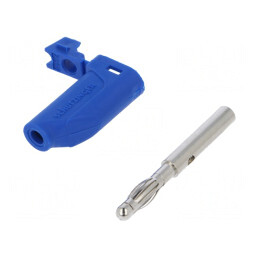 Mufă Banană 4mm Albastră 32A 70VDC | Electronic-mag.ro | Componente Electronice