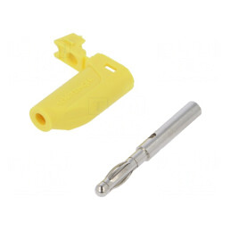 Mufă banană 4mm 32A galbenă | Electronic-mag.ro | Componente Electronice