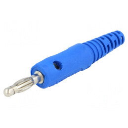 Mufă Banană 4mm Albastră 32A 70VDC | Electronic-mag.ro | Componente Electronice