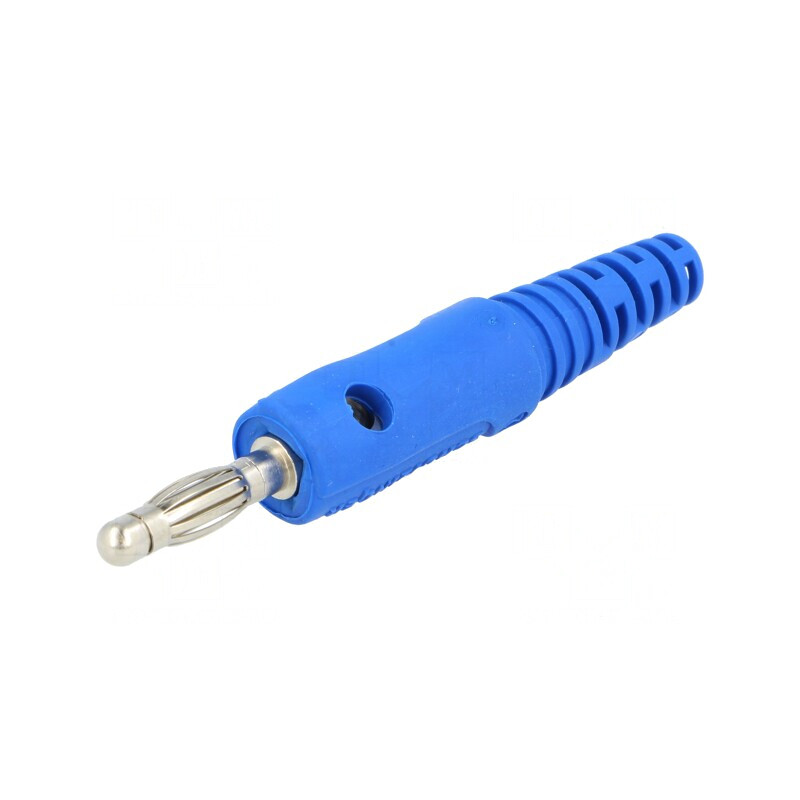 Mufă Banană 4mm Albastră 32A 70VDC | Electronic-mag.ro | Componente Electronice
