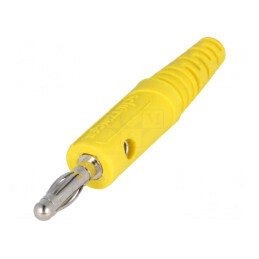 Mufă banană galbenă 4mm 32A | Electronic-mag.ro | Componente Electronice