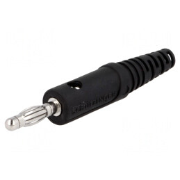 Mufă banană 4mm 32A neagră | Electronic-mag.ro | Componente Electronice