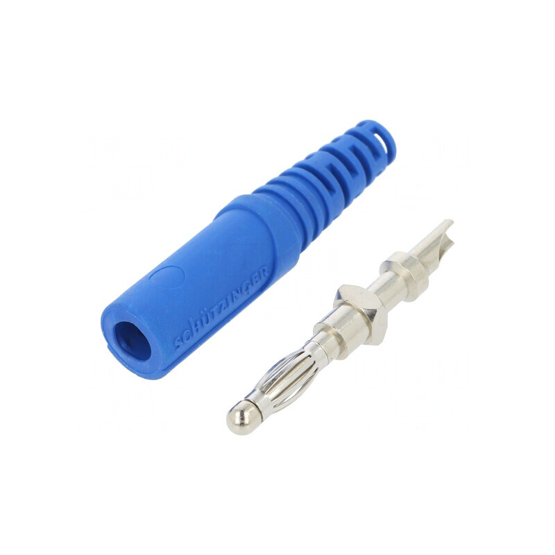 Mufă Banană 4mm 32A Albastră Neizolată | Electronic-mag.ro | Componente Electronice