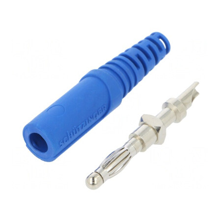Mufă Banană 4mm 32A Albastră Neizolată | Electronic-mag.ro | Componente Electronice