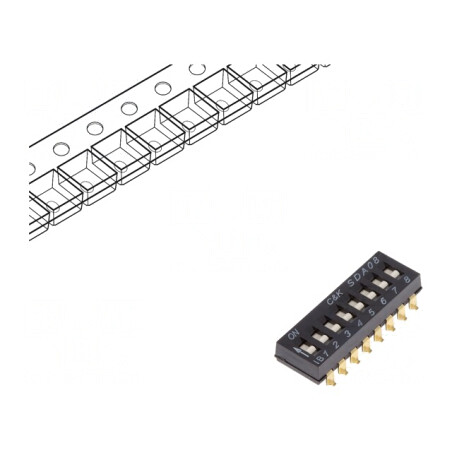 Comutator DIP-SWITCH 8 Secțiuni 24VDC | Electronic-mag.ro | Componente Electronice