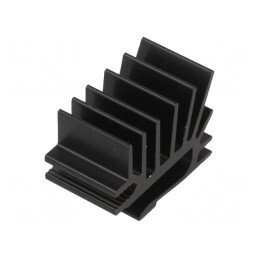 Radiator extrudat TO220 negru 15x19.4mm | Electronic-mag.ro | Componente Electronice