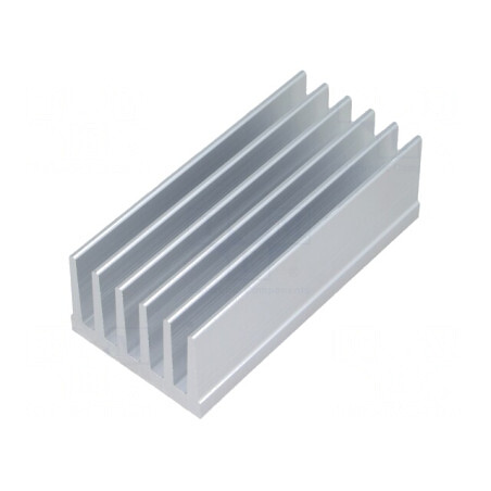 Radiator extrudat cu aripioare 75mm x 36,8mm natural | Electronic-mag.ro | Componente Electronice