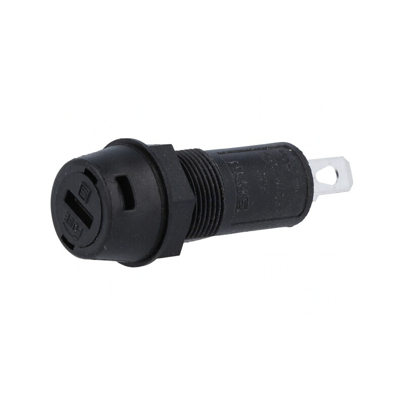 Clemă Siguranțe Cilindrice 10A Neagră 250V | Electronic-mag.ro | Componente Electronice