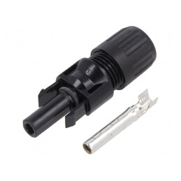 Conector solar mamă drept crimpat MC4 4-6mm2 7-8.8mm | Electronic-mag.ro | Componente Electronice