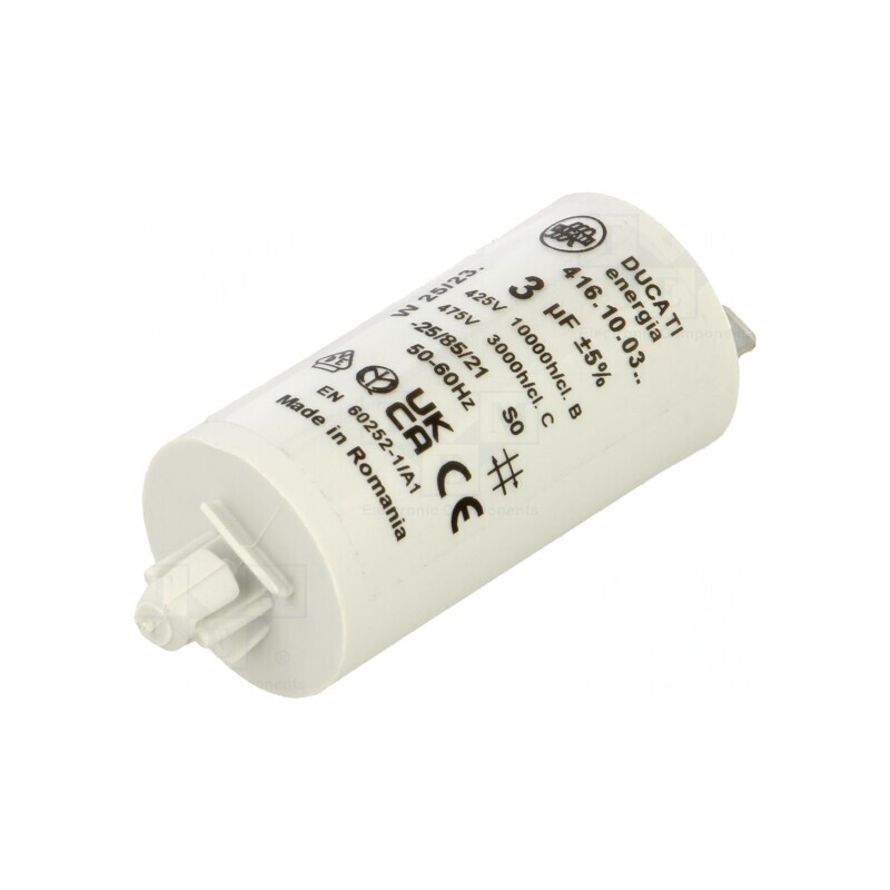 Condensator pentru Motoare 3uF 400VAC | Electronic-mag.ro | Componente Electronice