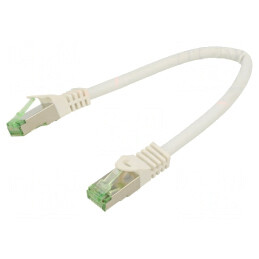 Cablu Patch S/FTP Cat 8.1 LSZH Alb 0,25m 26AWG