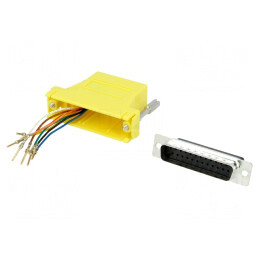 Adaptor D-Sub 25pin la RJ45 Galben | Electronic-mag.ro | Componente Electronice