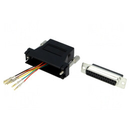 Adaptor D-Sub 25 Pin Mamă la RJ12 Negru | Electronic-mag.ro | Componente Electronice