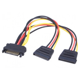 Cablu SATA III 0.2m cu Mufă Tip L x2 | Electronic-mag.ro | Componente Electronice