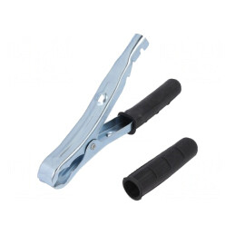 Bornă crocodil 120A neagră 30mm | Electronic-mag.ro | Componente Electronice