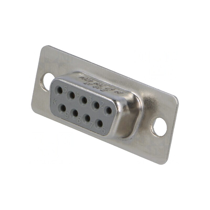 Conector D-Sub 9 Pin Mamă pentru Lipire | Electronic-mag.ro | Componente Electronice
