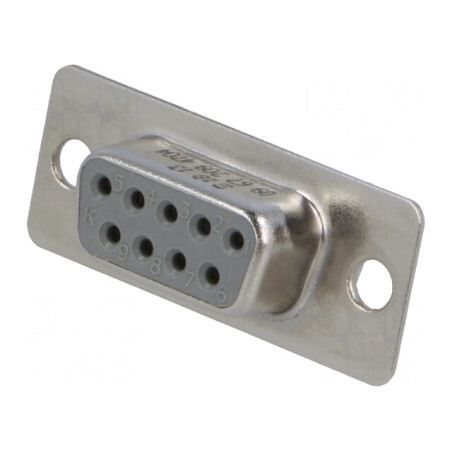 Conector D-Sub 9 Pin Mamă pentru Lipire | Electronic-mag.ro | Componente Electronice