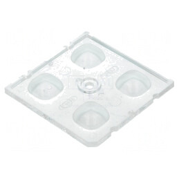 Lentilă LED pătrată transparentă 7,85mm | Electronic-mag.ro | Componente Electronice