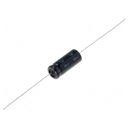 Condensator electrolitic bipolar THT 1uF 100V 10x20mm | Electronic-mag.ro | Componente Electronice