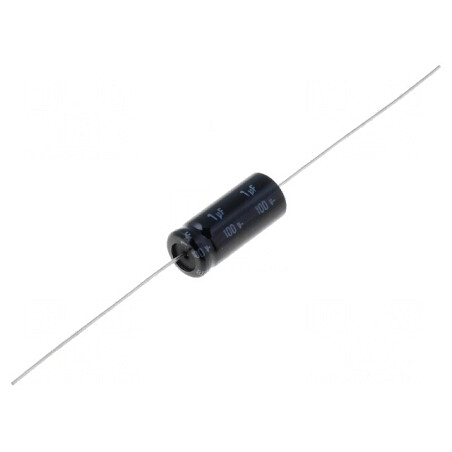 Condensator electrolitic bipolar THT 1uF 100V 10x20mm | Electronic-mag.ro | Componente Electronice