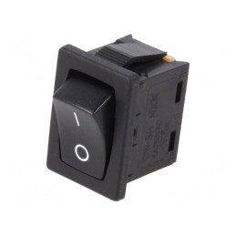 Rocker Switch ON-OFF 6A 250V Black | Electronic-mag.ro | Componente Electronice