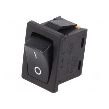 Rocker Switch ON-OFF 6A 250V Black | Electronic-mag.ro | Componente Electronice