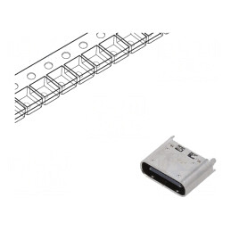 Soclu USB C pentru PCB SMT PIN 24 Gen2 USB 3.1 | Electronic-mag.ro | Componente Electronice