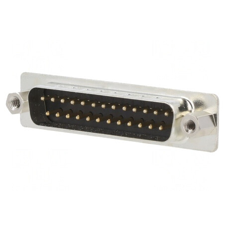 Mufă D-Sub 25-Pin Tată Lipire Neagră Aurită | Electronic-mag.ro | Componente Electronice
