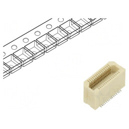 Conector PCB-PCB 30 PIN 0,5mm Vertical SMT | Electronic-mag.ro | Componente Electronice