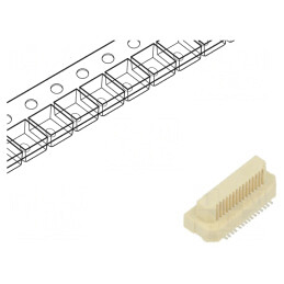 Conector PCB-PCB tată 30 pini 0,5mm vertical SMT | Electronic-mag.ro | Componente Electronice