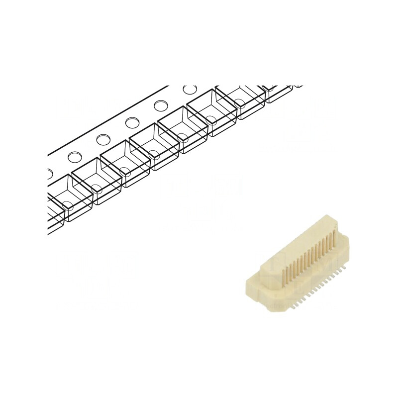 Conector PCB-PCB tată 30 pini 0,5mm vertical SMT | Electronic-mag.ro | Componente Electronice