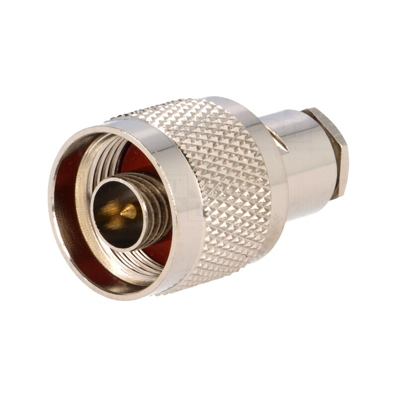 Mufă N tată drept 50Ω aurit pentru cablu PTFE | Electronic-mag.ro | Componente Electronice