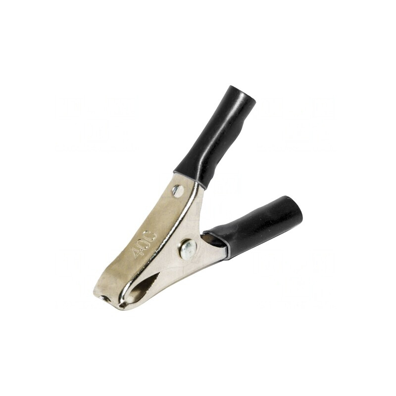 Bornă Crocodil 20A Neagră 19mm | Electronic-mag.ro | Componente Electronice