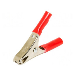 Bornă crocodil 20A 19mm roșie | Electronic-mag.ro | Componente Electronice