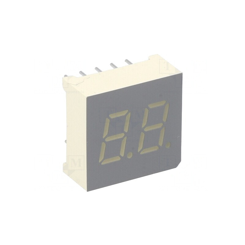 Afișaj LED 7 Segmente 7.6mm 2 Digiti Roșu | Electronic-mag.ro | Componente Electronice