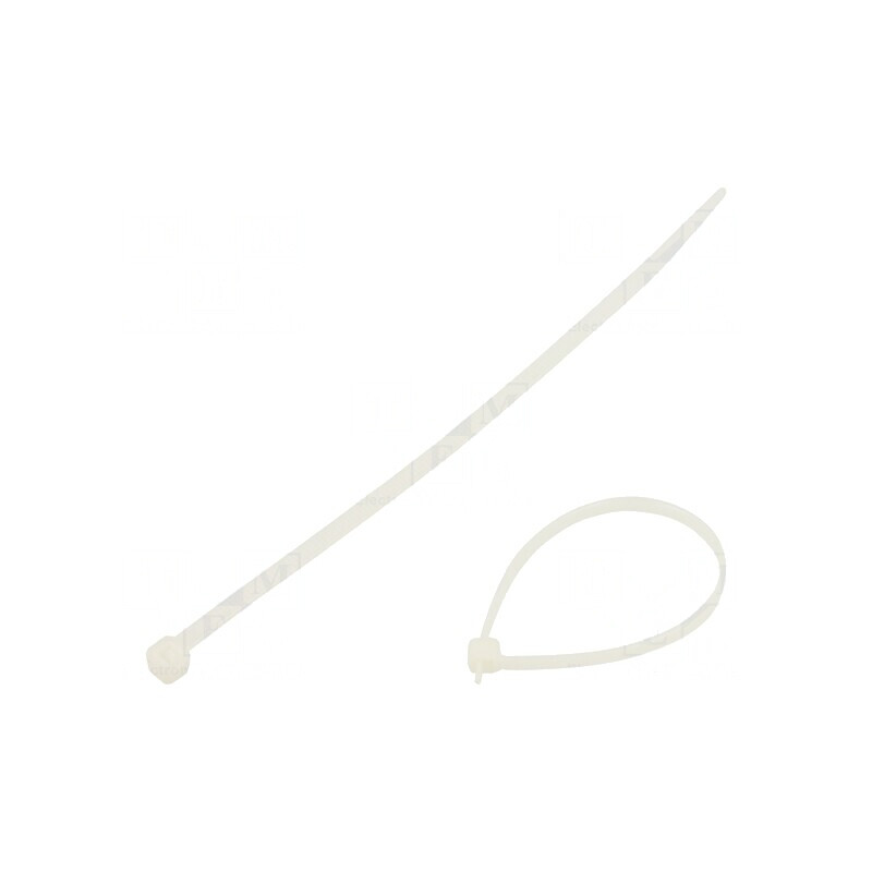 Colier de Strângere Poliamidă 200mm x 2,5mm Naturală | Electronic-mag.ro | Componente Electronice