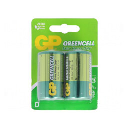 Baterie Zinc-Carbon 1.5V D Nereîncărcabilă 2 buc Greencell | Electronic-mag.ro | Componente Electronice