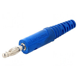 Mufă banană 4mm albastră 10A | Electronic-mag.ro | Componente Electronice