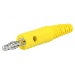 Mufă Banană 4mm Galbenă 10A 70VDC | Electronic-mag.ro | Componente Electronice