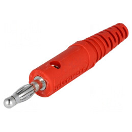 Mufă banană 4mm roșie 10A | Electronic-mag.ro | Componente Electronice