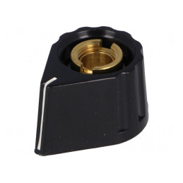 Buton rotativ negru 6mmx20mmx15mm | Electronic-mag.ro | Componente Electronice