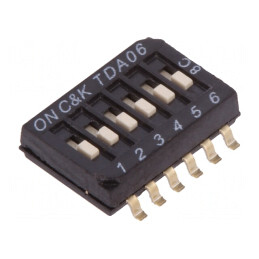Comutator DIP-SWITCH 6 Secțiuni OFF-ON 24VDC | Electronic-mag.ro | Componente Electronice