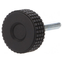 Buton de Reglare M6 Negru 31mm | Electronic-mag.ro | Componente Electronice
