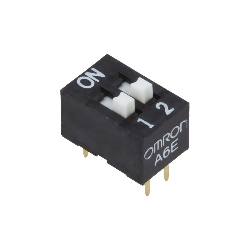 Comutator DIP-SWITCH 2 Secțiuni ON-OFF 24VDC | Electronic-mag.ro | Componente Electronice