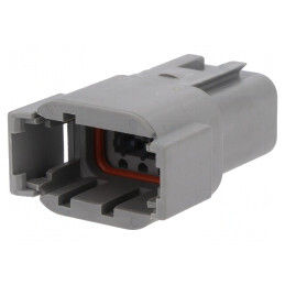 Conector cablu-cablu ATM 8 pini gri IP67 | Electronic-mag.ro | Componente Electronice