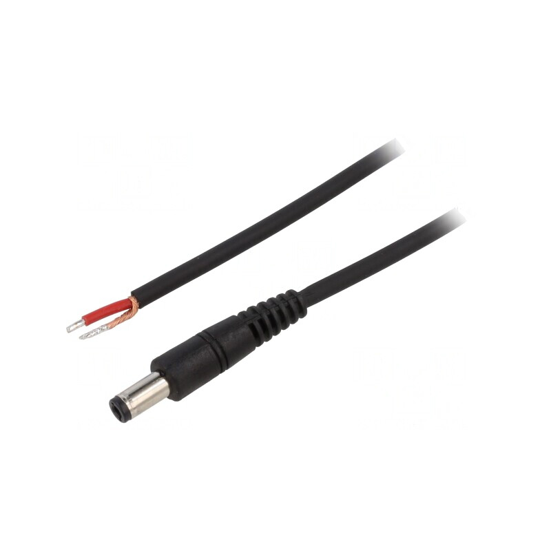 Cablu Alimentare DC 5,5/2,5 Negru 0,5m | Electronic-mag.ro | Componente Electronice