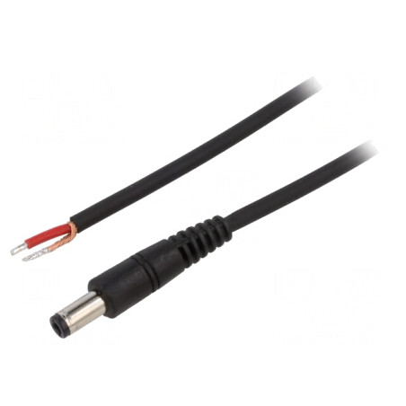 Cablu Alimentare DC 5,5/2,5 Negru 0,5m | Electronic-mag.ro | Componente Electronice